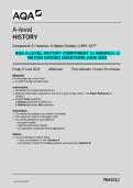 AQA A-Level History Component 2J &ndash; America&colon; A Nation Divided Exam Questions &lpar;June 2025&rpar;