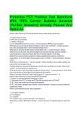 Fresenius PCT Practice Test questions with 100&percnt; correct detailed answers &lpar;verified answers&rpar; already passed and rated a&plus;