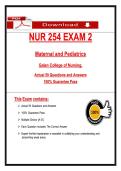 Complete Exam Bank&colon; NUR 254 Maternal & Pediatric Nursing &ndash; Exam 2 