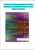 Test Bank for Clinical Nursing Skills and Techniques&comma; 10th Edition&comma; Anne Griffin Perry&comma; Patricia A&period; Potter & Wendy R&period; Ostendorf