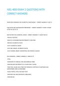 NSG 4800 EXAM 2 QUESTIONS WITH CORRECT ANSWERS