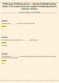 NURS 5315&sol; NURS5315 Exam 2 &ndash; Advanced Pathophysiology  Guide &vert; UTA &lpar;Latest 2026&sol;2027 Update&rpar; Verified Questions &  Answers &vert; Grade A 
