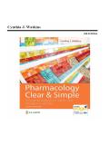 Test Bank - Pharmacology Clear and Simple&colon; A Guide to Drug Classifications and Dosage Calculations&comma; 4th Edition &lpar;Watkins&comma; 2022&rpar;&comma; Chapter 1-21 for Nursing Educators and Medical Assisting &vert; All Chapters isbn&colon;9781719644747
