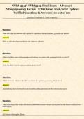 NURS 5315&sol; NURS5315  Final Exam &ndash; Advanced  Pathophysiology Review &vert; UTA &lpar;Latest 2026&sol;2027 Update&rpar;  Verified Questions & Answers&vert;100 out of 100 