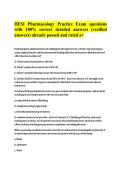 HESI Pharmacology Practice Exam questions with 100&percnt; correct detailed answers &lpar;verified answers&rpar; already passed and rated a&plus;