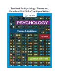 Test Bank For Psychology&colon; Themes and Variations &lpar;11th Edition&rpar; by Wayne Weiten