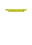 NR439 Clarifying Research Worksheet Insights for Evidence-Based Nursing Practice 2026