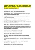 Hondros Nursing Nur 150&colon; Exam 2 Questions With 100&percnt; Correct Detailed Answers &lpar;Verified Answers&rpar; Already Passed And Rated A&plus;