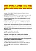 Human Anatomy & Physiology &lpar;11th Edition&rpar; Chapter 1 questions with 100&percnt; correct detailed answers &lpar;verified answers&rpar; already passed and rated a&plus;