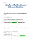 MCJA Phase 1 Test Questions And 100&percnt; Verified Solutions