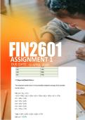 FIN2601 Assignment 1 Due 16 April 2026  - Distinction Guaranteed