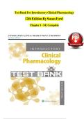 Test Bank for Introductory Clinical Pharmacology &lpar;12th Edition&rpar; By Susan Ford Chapters 1-54