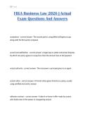 FBLA Business Law 2026 &vert; Actual Exam Questions And Answers
