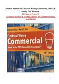 Solution Manual for Electrical Wiring Commercial &vert; 18th Edition &vert; Phil Simmons &vert; Complete Answer Key for Chapters 1&ndash;21&vert;ISBN&colon; 9780357767108&vert; Edition 2026
