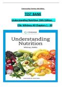 est Bank for Understanding Nutrition 16th Edition Whitney
