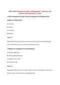 WGU C483 Principles of Management Final Exam Questions and Answers and Explanations &vert; Latest