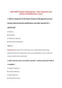 WGU C483 Principles of Management - Exam 3 Questions and Answers and Explanations &vert; Latest
