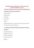 WGU C483 Principles of Management Exam 2 Questions and Answers and Explanations &vert; Latest