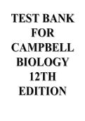 Test Bank - Campbell Biology&comma; 12th Edition Chapter 1-56 &vert; All Chapters