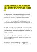 APMP FOUNDATION ACTUAL EXAM PAPER 2026 QUESTIONS WITH ANSWERS GRADED A&plus;