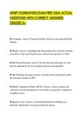 APMP FOUNDATION EXAM PREP 2026 ACTUAL QUESTIONS WITH CORRECT ANSWERS GRADED A&plus;