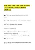 APMP FOUNDATION EXAM SCRIPT 2026 FULL QUESTIONS AND CORRECT ANSWERS GRADED A&plus;