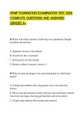 APMP FOUNDATION EXAMINATION TEST 2026 COMPLETE QUESTIONS AND ANSWERS GRADED A&plus;