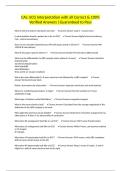 CAL&colon; ECG Interpretation with all Correct & 100&percnt; Verified Answers &vert;Guaranteed to Pass