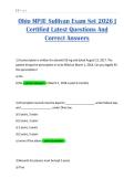 Ohio MPJE Sullivan Exam Set 2026 &vert; Certified Latest Questions And Correct Answers