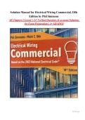 Solution Manual for Electrical Wiring Commercial &vert; 18th Edition &vert; Phil Simmons &vert; Complete Answer Key for Chapters 1&ndash;21&vert;ISBN&colon; 9780357767108&vert; Edition 2026