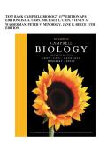 Test Bank - Campbell Biology in Focus&comma; 11TH AP&reg; Edition &lpar;Urry&comma; 2026&rpar; Chapter 1-43 &vert; All Chapters