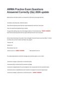AWMA Practice Exam Questions Answered Correctly &lpar;Qs&rpar; 2026 update