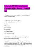 Colorado POST Study Guide &vert; Complete Q&A Review &vert; Graded A&plus;