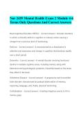 Nur 2459 Mental Health Exam 2 Module 4-6 Terms Only Questions And Correct Answers