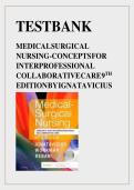 Medical-Surgical Nursing&colon; Concepts for Interprofessional Collaborative Care 9th Edition Test Bank by Ignatavicius &ndash; Complete Guide