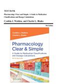Pharmacology Clear and Simple 5th Edition &lpar;Watkins & Blades&rpar;&comma; Nursing & Medical Assisting Test Bank 