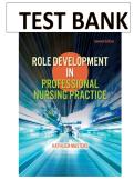 Test Bank for Role Development in Professional Nursing Practice 7th Edition &lpar;Kathleen Masters&rpar; &ndash; Complete Chapters 1&ndash;15