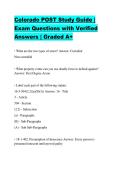 Colorado POST Study Guide &vert; Exam Questions with Verified Answers &vert; Graded A&plus;