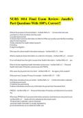 NURS 1014 Final Exam Review- Janelle's Part Questions With 100&percnt; Correct&excl;&excl;