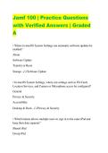 Jamf 100 &vert; Practice Questions with Verified Answers &vert; Graded A