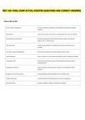 MGT 420 FINAL EXAM ACTUAL UPDATED QUESTIONS AND CORRECT ANSWERS 