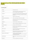   MGT-420 Final Exam ACTUAL UPDATED QUESTIONS AND CORRECT  ANSWERS