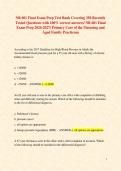 NR 601 Final Exam Prep Test Bank Covering 350 Recently  Tested Questions with 100&percnt; correct answers&sol; NR 601 Final  Exam Prep 2026-2027&sol; Primary Care of the Maturing and  Aged Family Practicum 