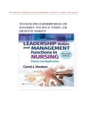Test Bank -Leadership Roles and Management Functions in Nursing Theory and Application 11th Edition &lpar;Carol Huston&comma;2026&rpar;