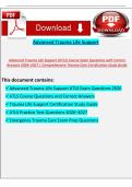 Advanced Trauma Life Support &lpar;ATLS&rpar; Course Exam Questions with Correct Answers &lpar;2026&ndash;2027&rpar; &vert; Comprehensive Trauma Care Certification Study Guide