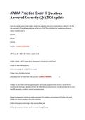 AWMA Practice Exam II Questions Answered Correctly &lpar;Qs&rpar; 2026 update