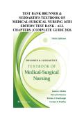 Test Bank Brunner & Suddarth's Textbook Of Medical-Surgical Nursing 16th Edition Test Bank - All Chapters &vert; Complete Guide 2026