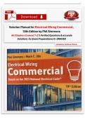 Solution Manual for Electrical Wiring Commercial&comma; 18th Edition by Phil Simmons All Chapters 1-21 Covered