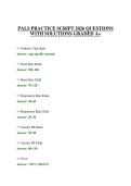 PALS PRACTICE SCRIPT 2026 QUESTIONS WITH SOLUTIONS GRADED A&plus;