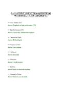 PALS STUDY SHEET 2026 QUESTIONS WITH SOLUTIONS GRADED A&plus;